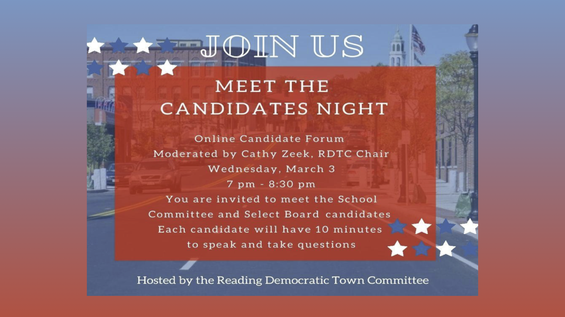 Reading Democratic Committee Meet the Candidates